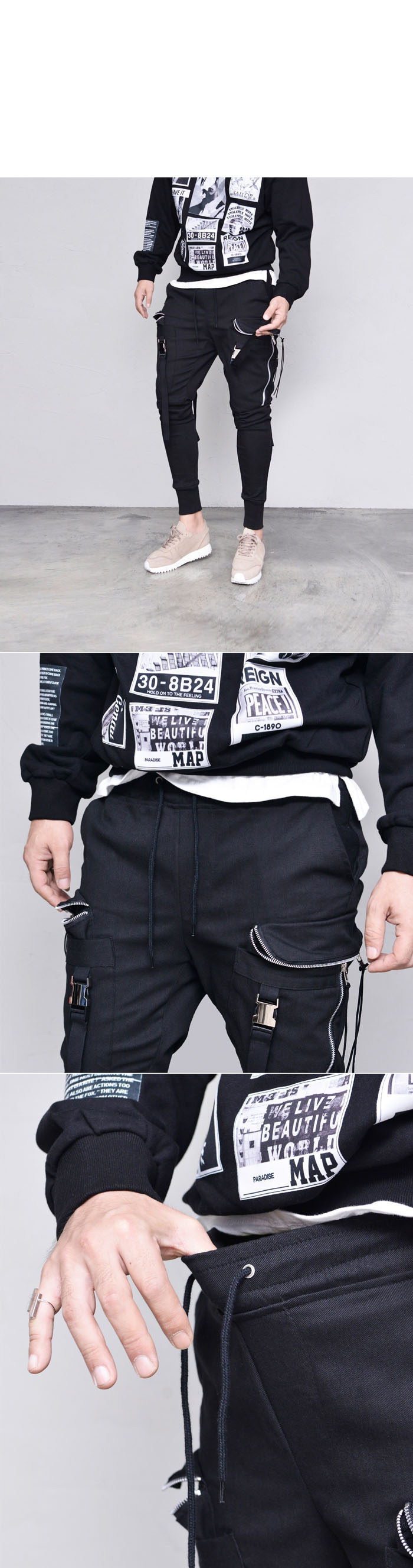 buckle cargo pants